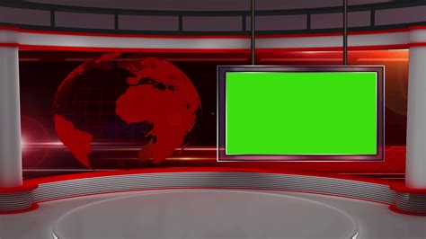 News Tv Studio Set 12 Virtual Green Screen Background