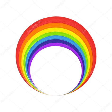 plantilla de logotipo del círculo del arco iris símbolo del emblema del arco iris acuarela 2022