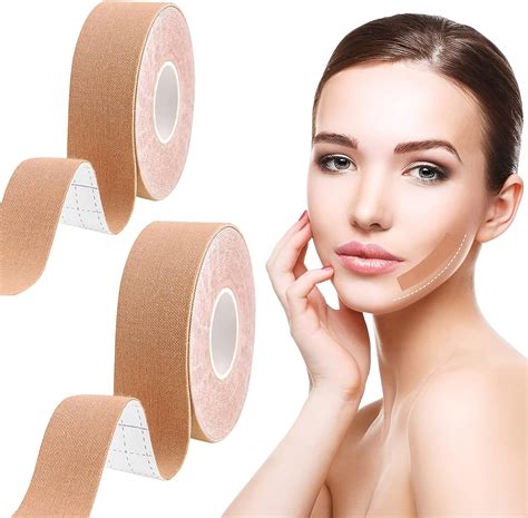 Face Tape 25cm5m2pcs Elastic Face Tape For Lifting Wrinkles Double