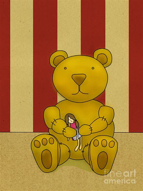 Teddy Bear Waiting There Digital Art By Claudia Pflicke