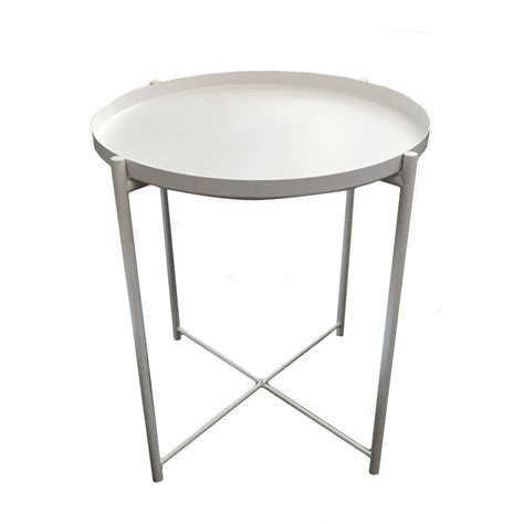 Ikea liatorp white glass top coffee table display table 93cm x 93cm x 51cm. White Metal Side Table