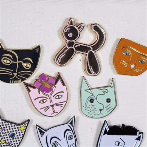 Artist Cat Pins ~ Collect Them All ~ Available From Etsyuk