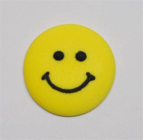 24 Royal Icing Smiley Face Cupcake Toppers