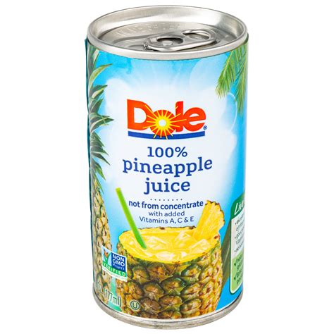 Dole Pineapple Juice 6 Fl Oz Cans 48case