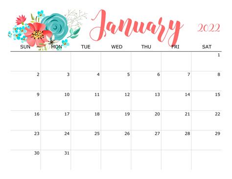 Printable January 2022 Calendar Templates With Holidays 2022 Calendar