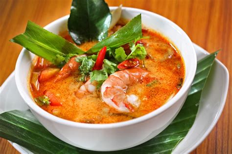 Tom Yam Kung Spicy Soup With Shrimps