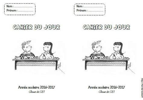 Page de garde : cahier du jour CP-CE1-CE2-CM1-CM2 - Fée des écoles