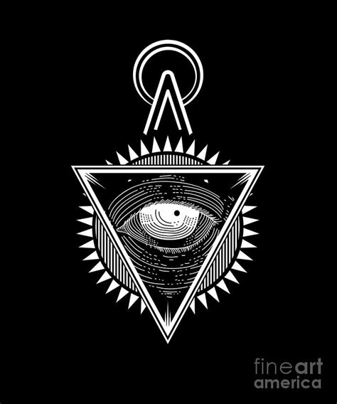 Illuminati Symbol Conspiracy Masonic Triangle T Digital Art By