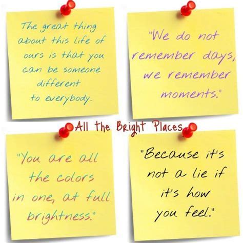 All The Bright Places Quotes Capacities Agentstips