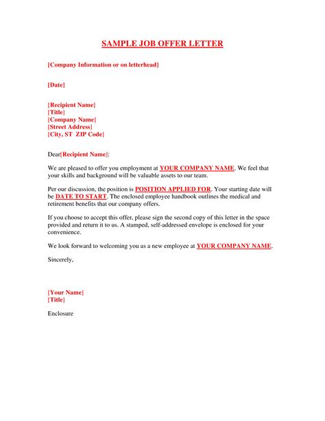 Job Offer Letter Sample How To Write An Appealing Job Offer Letter Download This Job Offer