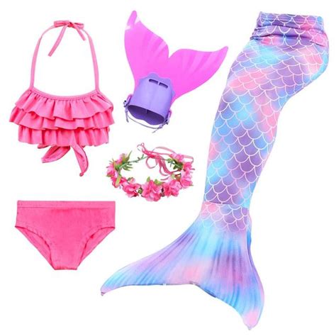 2019 Kids Swimmable Mermaid Tail For Girls Swimming Bating Suit Mermaid