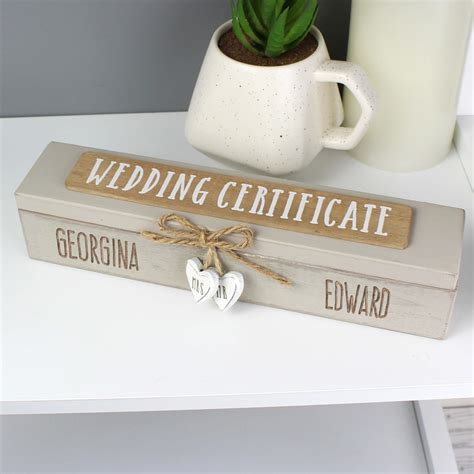 Personalised Wooden Wedding Certificate Holder Make It Your Way