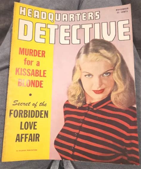 Vintageheadquarters Detective Magazine November 1950 Murder Kissable