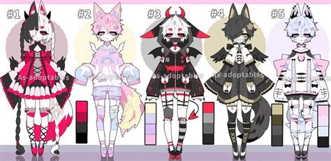 Pastel Goth Kemonomimi Adoptables Closed By As Adoptables On Deviantart