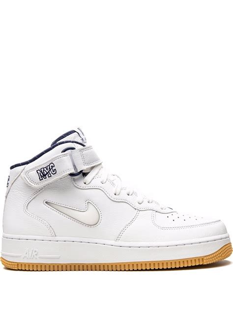 nike air force 1 mid nyc white midnight navy modesens