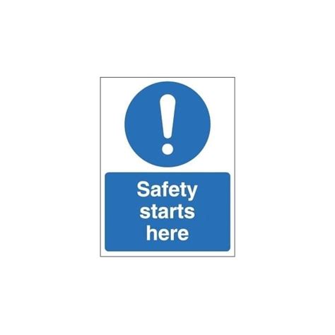 Safety Starts Here Sign Mandatory From Parrs Uk