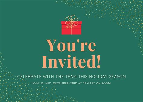 Virtual Holiday Party Invitations Examples And Tips
