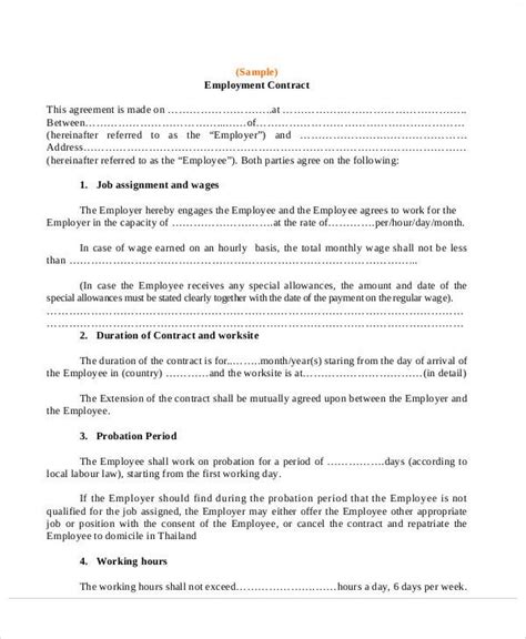 Download this sample employment contract template that will perfectly suit your needs! FREE 37+ Agreement Letter Examples in PDF | MS Word ...