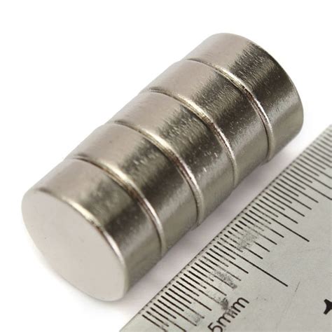 12mm X 5mm N35 Super Strong Round Disc Rare Earth Neodymium Magnets Nickel Plated Strongest