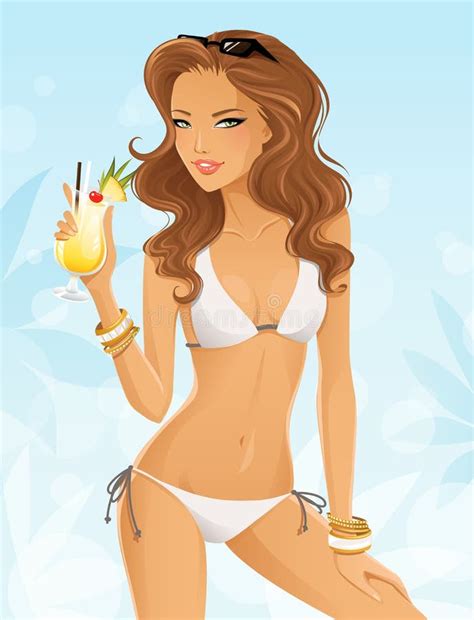 Cartoon Bikini Girl Stock Image Image Hot Sex Picture