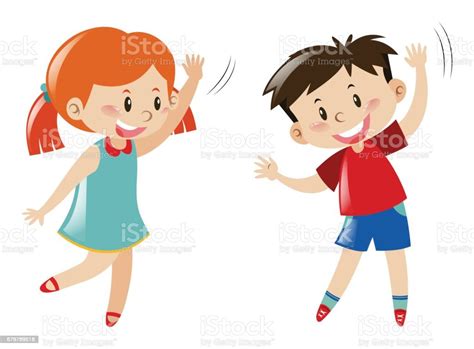 Boy And Girl Dancing Stock Illustration Download Image Now Art