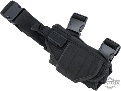 Kombat Tactical Nylon Drop Leg Holster Black Fits Full Sized Semi Auto