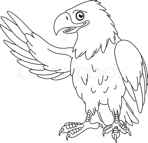Outlined American Bald Eagle Stock Vector Colourbox