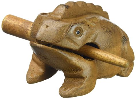 Deluxe Small 2 Wood Frog Guiro Rasp Musical Instrument Tone Block