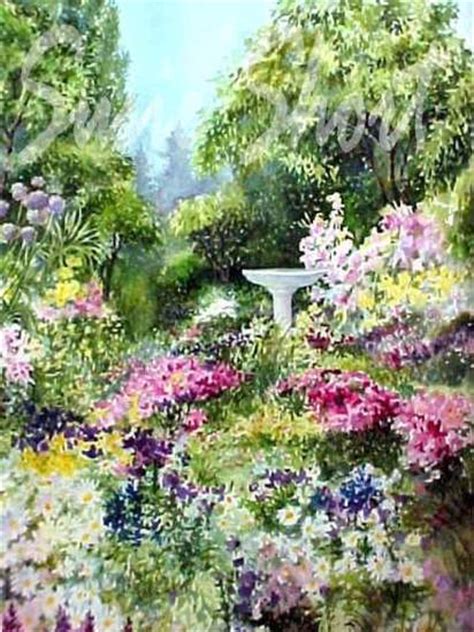 watercolor gardens flower garden paintings  susie short