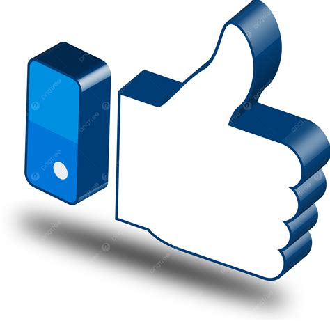 Facebook 3d Como Vetor Png 3d Gostar Thumsup Imagem Png E Vetor