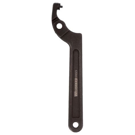 Westward Adjustable Pin Spanner Wrench Side Alloy Steel Black Oxide