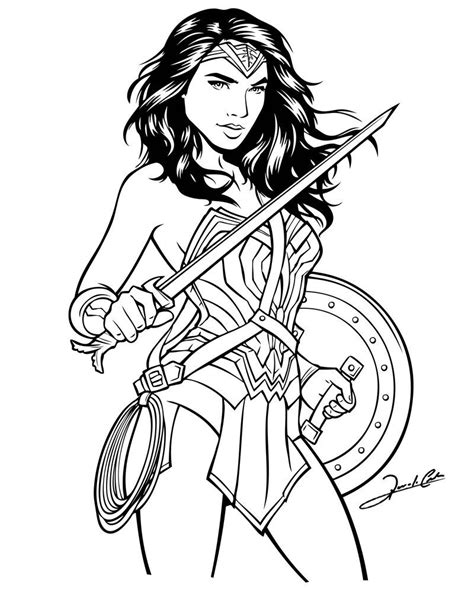 16 Wonder Woman Coloring Pages Just Kids