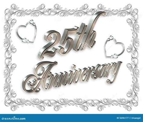 25th Wedding Anniversary Stock Illustration Image Of Greeting 5696177
