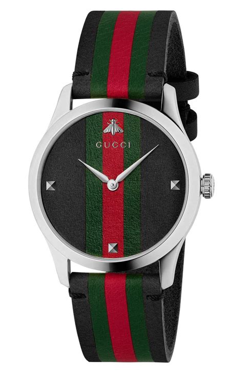 Gucci G Timeless Leather Strap Watch 38mm Nordstrom