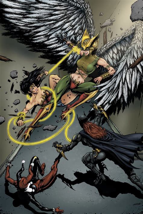 Hawkgirl Vs Wonder Woman Dc Superheroes Superhero Artwork