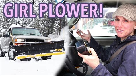 Woman Operates Snow Plow For First Time Youtube