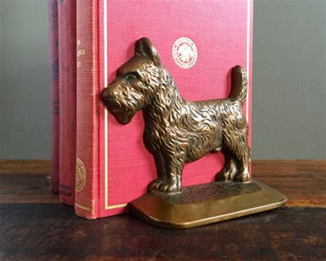 Vintage Brass Scottie Dog Bookends Scottish Terrier Bookends Etsy