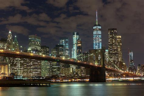 Brooklyn Bridge By Night Photograph By Brian Knott Photography Pixels