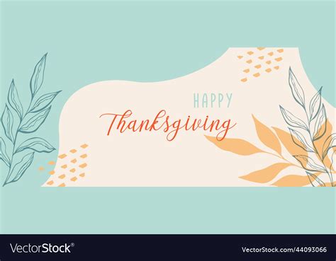 Happy Thanksgiving Greeting Card Banner Royalty Free Vector