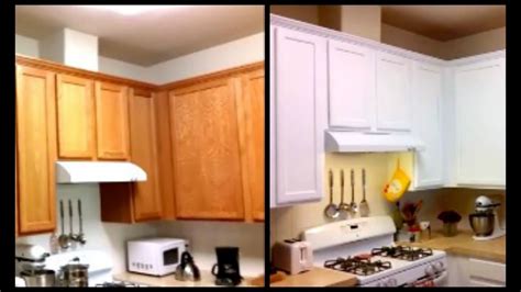 How to paint oak cabinets and hide the grain. Paint Cabinets White For Less Than $120 - DIY Paint Cabinets - YouTube