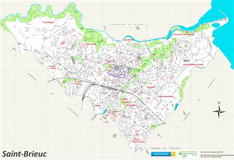 Large Detailed Tourist Map Of Saint Brieuc