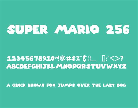 Super Mario 256 Font Free Free Fonts