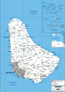 Barbados Map Political Worldometer