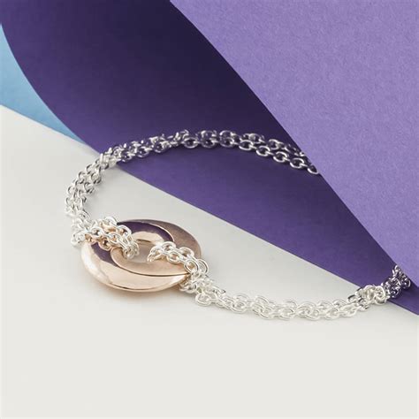 Together with the matching beige bracelet. Personalised 9ct Rose Gold Mobius Infinity Bracelet By Soremi Jewellery | notonthehighstreet.com