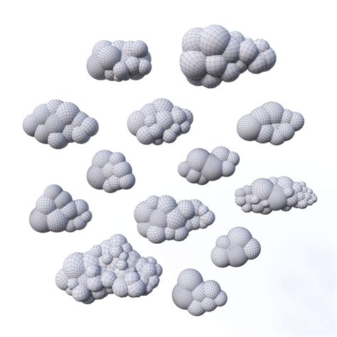 Clouds Pack 3d Model 7 Fbx 3ds Obj Max Free3d