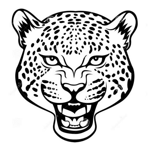 Fantastic Outline Gnarling Cheetah Head Tattoo Design Tattooimagesbiz