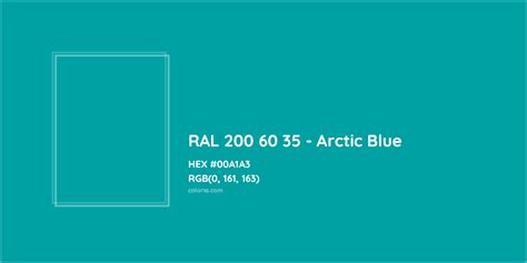 About Ral 200 60 35 Arctic Blue Color Color Codes Similar Colors