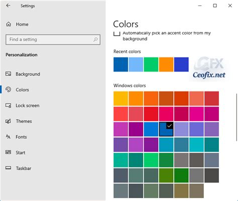 How To Clear Recent Colors History In Windows 10