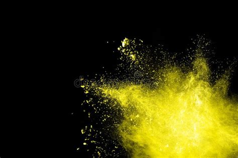 Yellow Color Powder Splash Stock Image Image Of Abstract 102648645