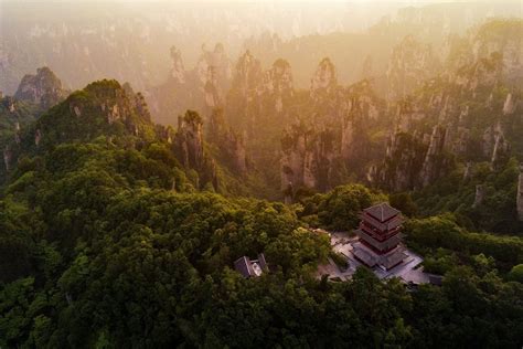 Hintergrundbilder Natur Landschaft China Luftaufnahme Bäume